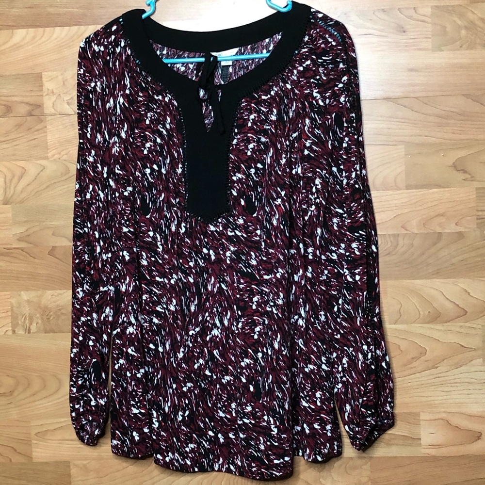 CATO SIZE LARGE LONG SLEEVE TUNIC WITH V-NECK